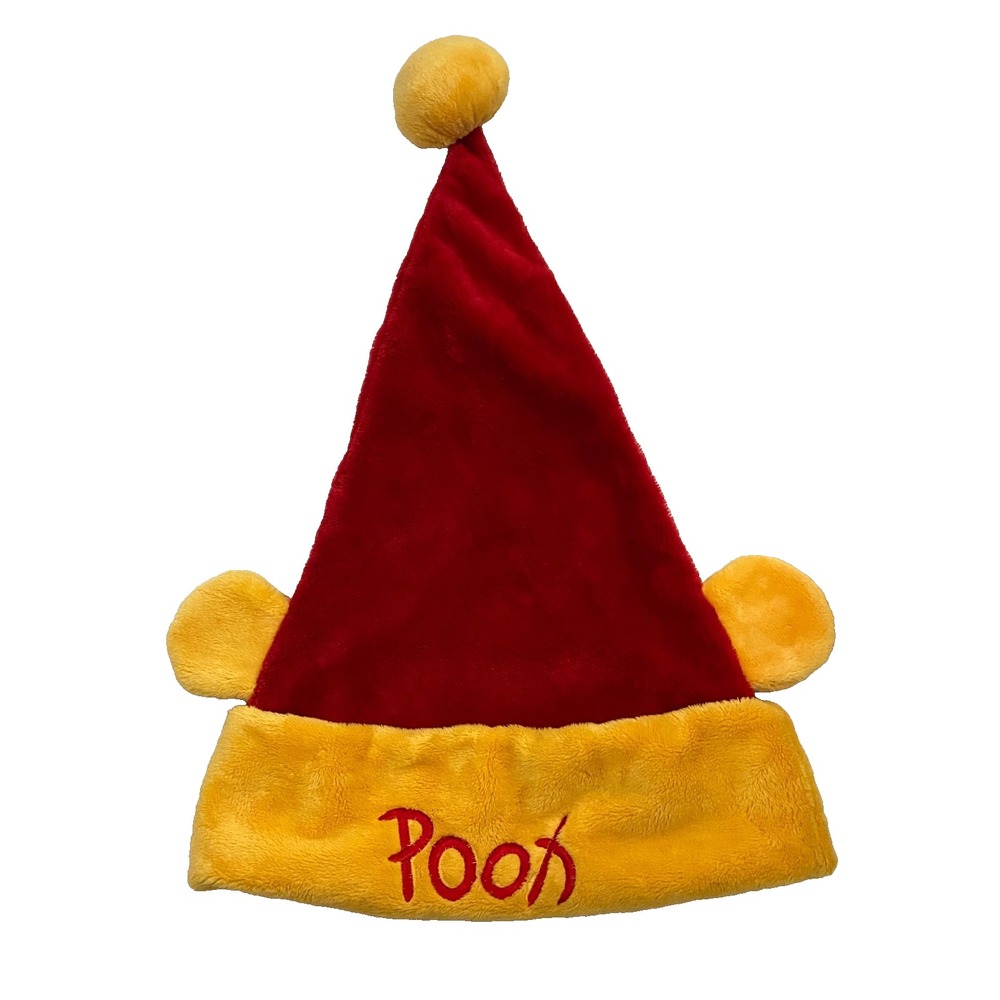 Vintage‎ Disneyland ~ Winnie the Pooh ~ Plush Santa Hat Adult Size